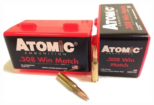 Atomic .308 Winchester 168gr BTHP – 50rd