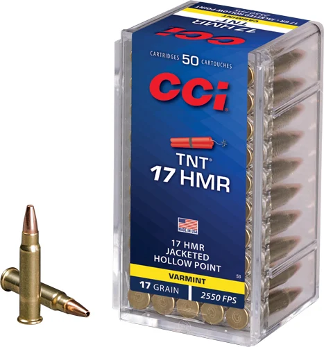 CCI Ammunition .17 HMR 17gr HP Brass – 50rd