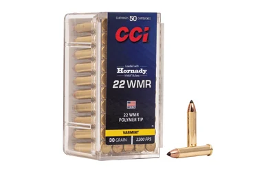 CCI Ammunition .22 WMR 30gr V-MAX Brass – 50rd